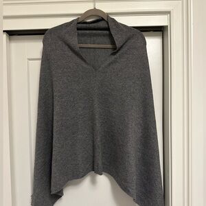 Repeat Charcoal Poncho for Women